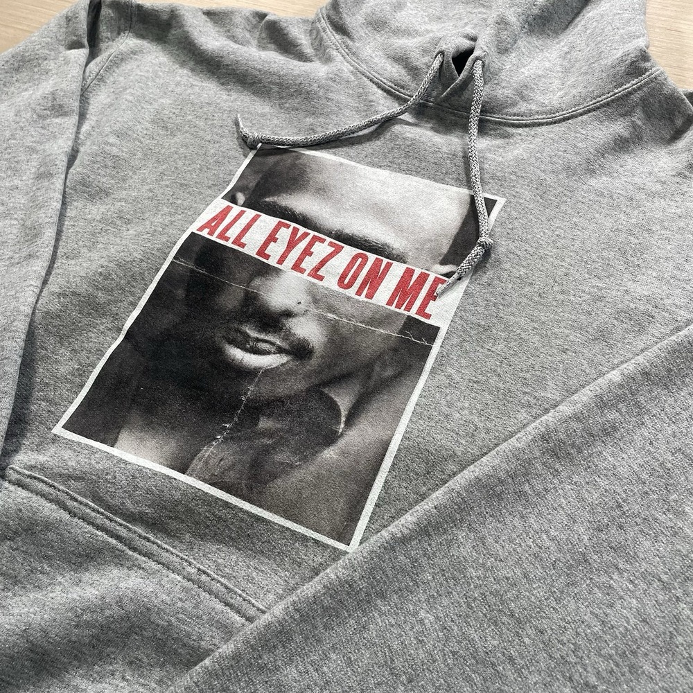 2Pac Tupac All Eyez On Me Heather‎ Gray Hoodie Men's M